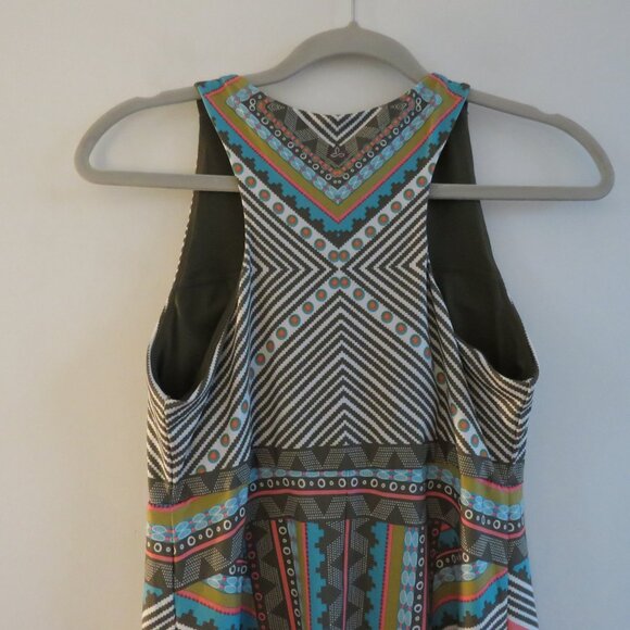 PRANA Ariel Athleisure Dress in Green Taos Southwestern Aztec Pickleball Sz XS - Picture 10 of 13